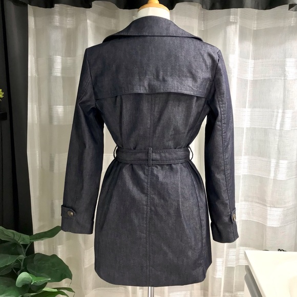 GAP 1969 Short trench coat, size S, denim blue. - Picture 6 of 13